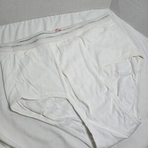 Hanes Vintage Men's Briefs Size 44 15763 3 Pairs NEW Logo 100% Cotton NOS READ